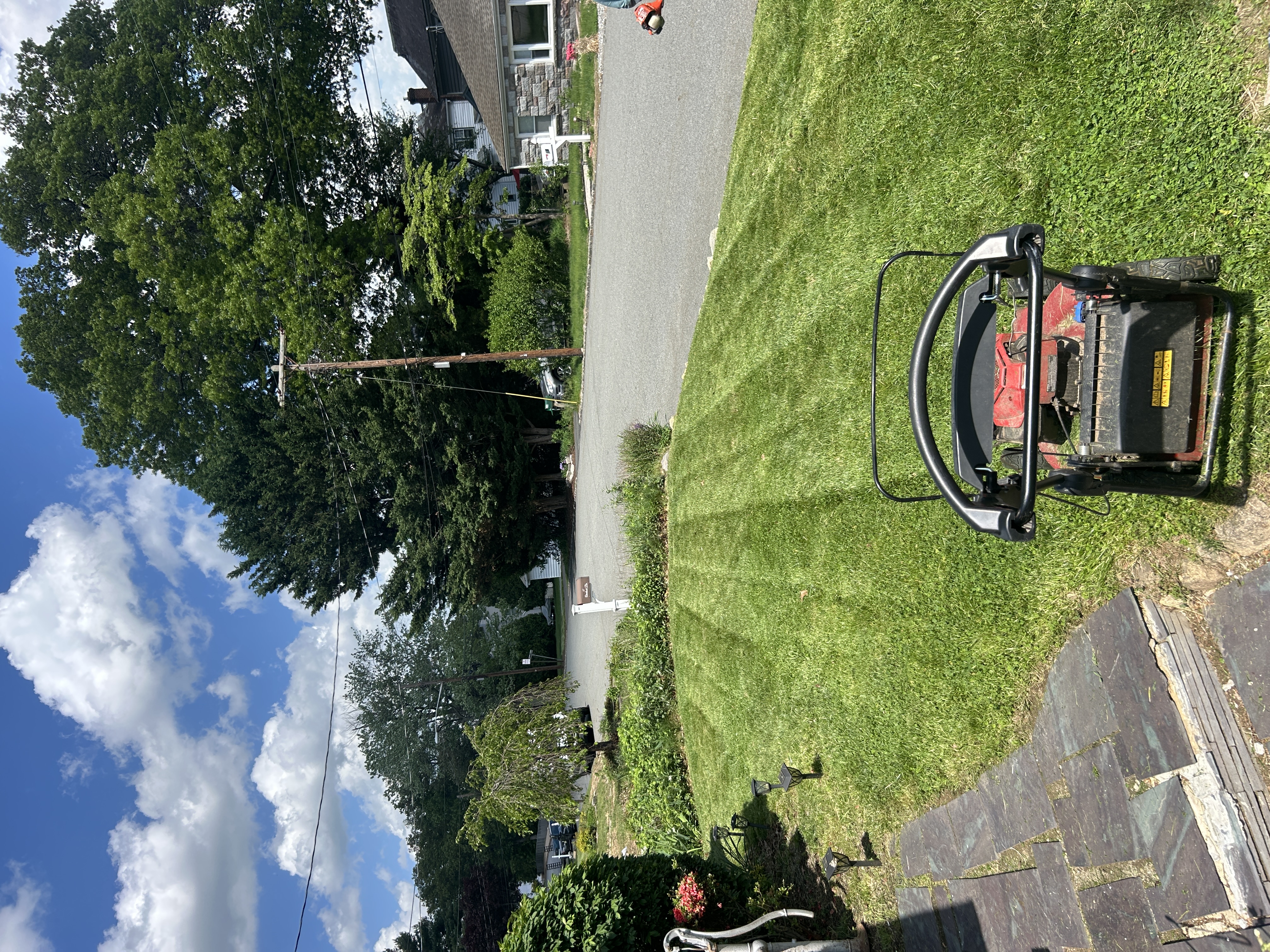 Completed lawn with perfect striping
